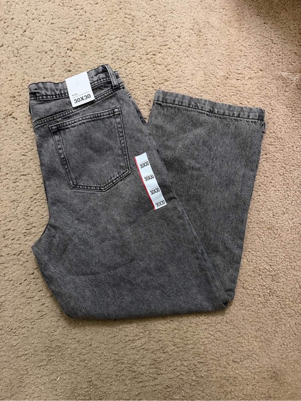 Target Men's Washed Gray Baggy Jeans